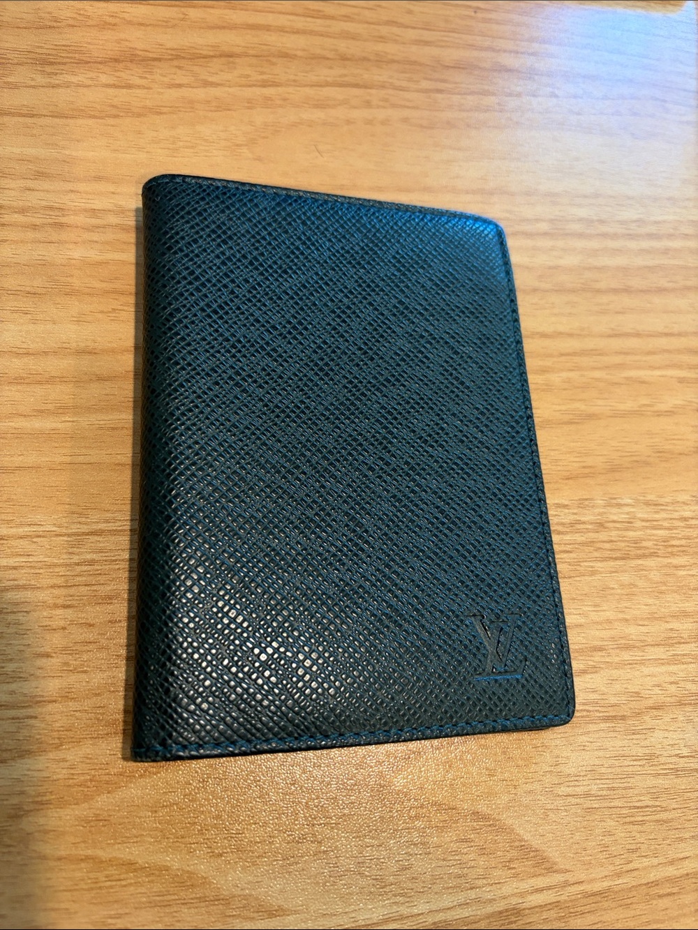 Louis Vuitton Green Leather Travel Wallet
